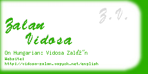 zalan vidosa business card